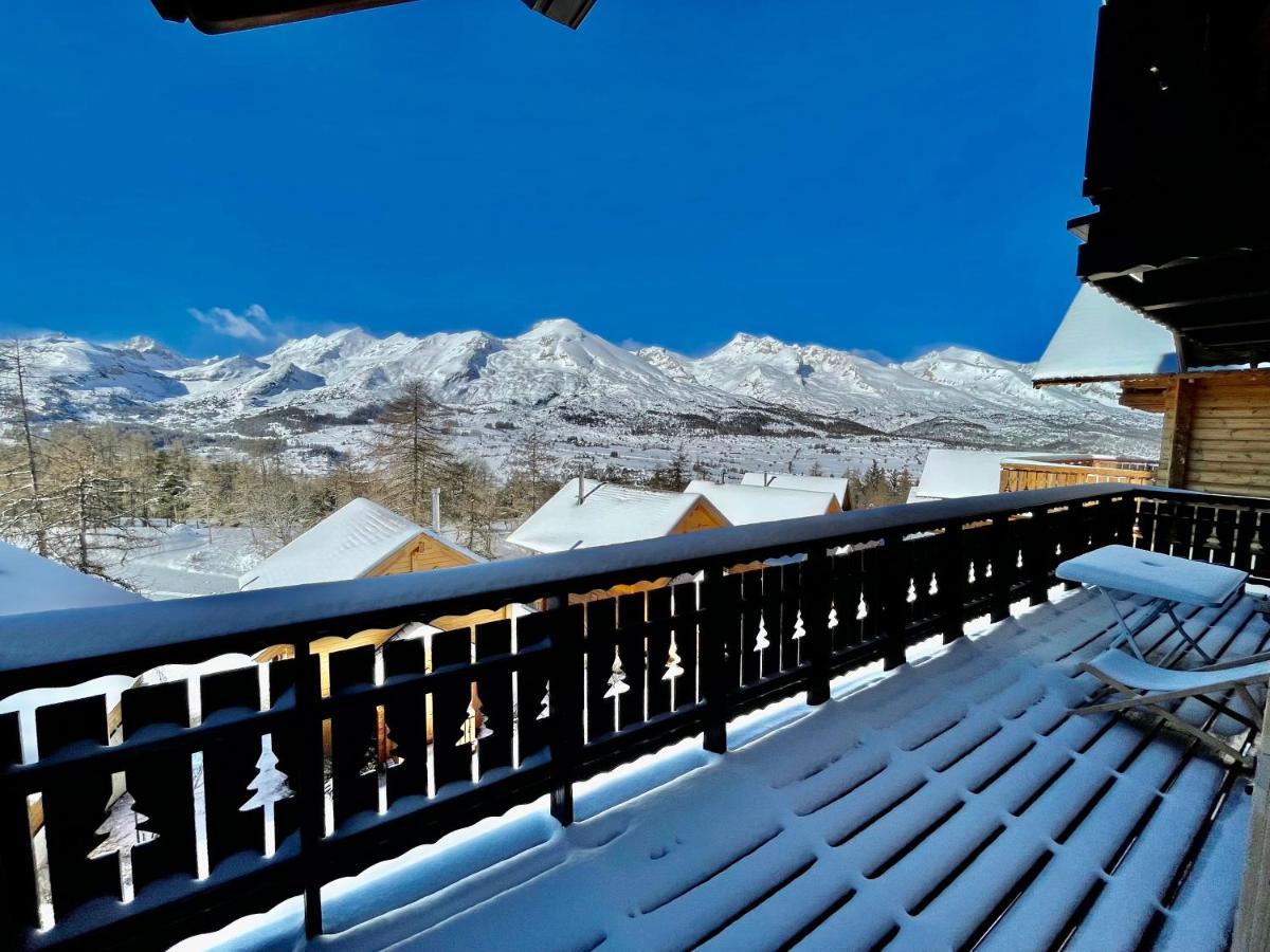 Chalet Aneloup Vue D'Exception A La Joue Du Loup Le Devoluy Bagian luar foto